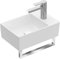 Villeroy & Boch Memento 2.0 Handwaschbecken, 400 x 260 mm, 1 Hahnloch, ohne Überlauf, ungeschliffen, 432340, Farbe: Graphite, Ceramic Plus