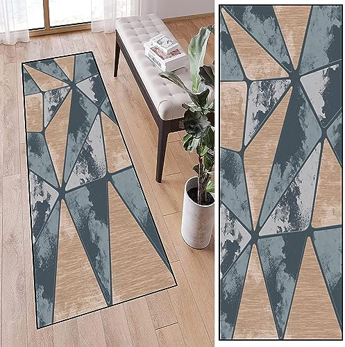 Läufer Teppichläufer Teppich Lang Flur 50 x 250 cm rutschfest Pflegeleicht Küchenläufer Teppich Läufer Küche mit Rutschfester Unterseite für Flur & Wohnraum, J