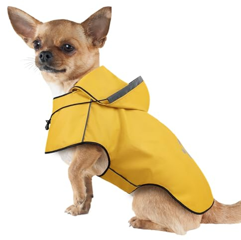Regenmantel Hund DQGHQME Hunderegenmantel mit Reflexstreifen
