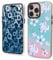 GANGANPRO Case for iPhone XS Max 6.5 Inch Laser Colored Cover with Iridescent Bling Pattern Protective Soft Silicone Bumper Anti-Scratch PC Back Case