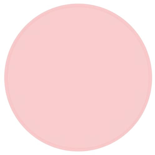 HEVITDA Tapis de souris rond avec base en caoutchouc antidérapant avec bords cousus, tapis de souris de bureau imperméable, petite taille 20 x 20 cm (rose)