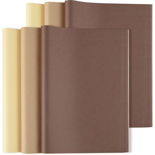 Bouiexye 120 Blätter Braun Seidenpapier für Geschenktüten 50 x 37cm Seidenpapier Bulk Weihnachten seidenpapier verpackungsmaterial für Geschenkpapier Füller Blumen Geburtsta Hochzeit Dekor