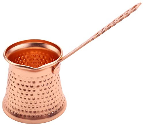 GRARRO Caffettiera Turca in Rame, Macchina Caffè per Cezve, Conica, Marrone, 320 ml