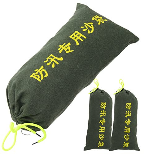 Yardenfun Hochwassersäcke für und BAU 3-teiliges Segeltuch-Hochwassersandsäcke-Set für Tür-Wasserbarriere Verschleißfestes Sandsack-Set