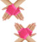 DIVINA VITAE 2 Paar Netzhandschuhe Rosarote Kurze Fingerlose Mesh Handschuhe Fishnet Rhinestone Gloves Damen Nylon Fischnetz Fingerlose Handschuhe Geeignet für Damen Party Geburtstag