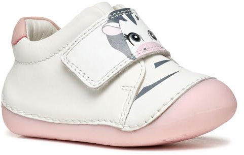 Geox B TUTIM B, Basket Bébé - Fille, White/Rose,