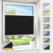 Magiea Plissee ohne Bohren verdunkelung, Thermo Plisseerollo Klemmfix, Schwarz 115x130cm(BxH), Verdunklungsplissee 100% lichtundurchlässig, Faltrollo für Fenster, Sichtschutz Sonnenschutz