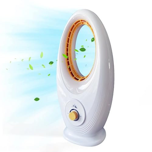 Genérico Ventilador Sin Aspas Ventilador de Torre Silenciosa 40W Ventilador de Pie 3 Velocidades Blanco