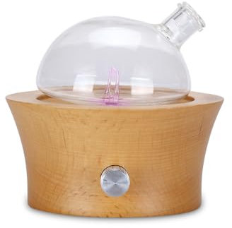 BAILEYU Waterless Ätherisches Öl Diffusor Handmade Glas Massivholz Professional Grade Kaltluft Technologie für Schlafzimmer Büro Yoga Spa