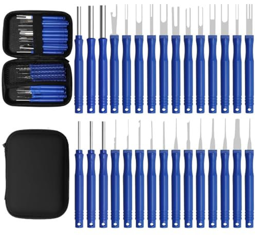 Forhome Terminal Entfernung Auspinwerkzeug,Auspinnwerkzeug KFZ Set,Auto Demontage Werkzeug,Auspinwerkzeug Kfz Entriegelungswerkzeug Auto Kabel Stecker,für Meisten Anschlussklemmen