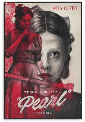 Mia Goth-Poster, Horror-Film-Poster, Leinwand, Wandkunst, Dekor, Gemälde für Zuhause, Wohnzimmer, Schlafzimmer, 50 x 75 cm, ungerahmter Stil