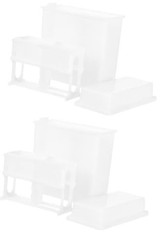 OKUMEYR 2sets Slide Staining Rack for Microscope Slides High Transparency Staining Jar Holder Easy to Clean Alkali Heat Resistant for Laboratory Use