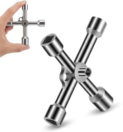 Clé Triangle,Cle Boite Au Lettre Universelle,Clef Triangulaire,Inox,Pour Boîte Électrique,Poubelle,Compteur,Armoire Technique,Clé Multifonction Électricien Pompier,Ouverture Coffret et Radiateur