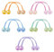 Yicoovey 10er-Pack Acryl-Kugel-Haargummis - Doppelt-elastische Pferdeschwanzhalter mit bunten Perlen, Süße Kinder-Haarbänder für Mädchen & Jungen, Sanfte Grip-Design (10 Stück)