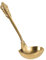 VINTORKY Louche à Soupe Dorée Acier Inoxydable Cuillère de Cuisine Louche Multi-fonctionnelle pour Servir Design Western Chic Ustensile Pratique