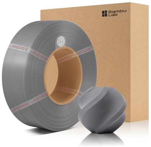 CCTREE Original PLA Matte Refill 3D Druckfilament 1,75 mm, Aschgrau 11102 | ohne Spule, Matte Oberflächenstruktur, 3D Druckfilament mit RFID für Bambu Lab A/X/P/H Series 3D Drucker,AMS,1KG +/- 0,03 mm