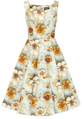 Hearts & roses London Swing Kleid Mavis Floral Vintage Retro Fit-N-Flare 50er