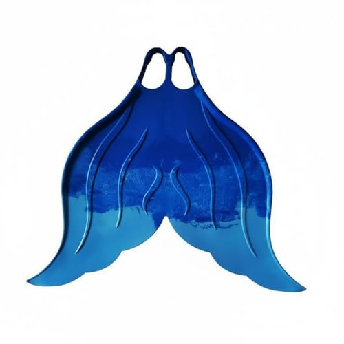KiBcsLic Monofin Nuoto Monopinna Sirena Silicone Allenamento Nuoto Funzionale Movimento Adatta Allenamento Piscina Fotografia Sottacqua Gioco Acquatico , Blu Iridescente , 33-36