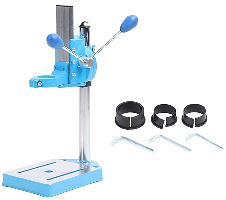 ZenithAur Elektrischer Bohrständer mit 40 cm Säule und 80 mm Hub, um 90 Grad drehbarer Kopf für 38 bis 50 mm Bohrer, Mini-Bohrmaschine für Holzbearbeitungsprojekte