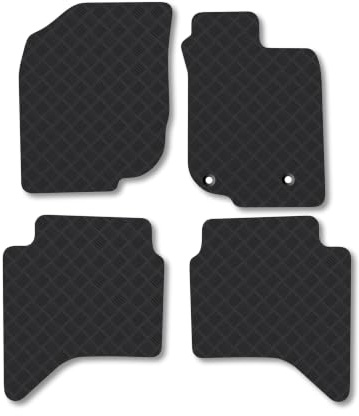 Toyota Hilux (2011-2015) 3mm Rubber Car Mats | Tailored Fit Durable Floor Mats Full Coverage Protection Waterproof Accessories Easy Clean Anti Slip Made in the UK