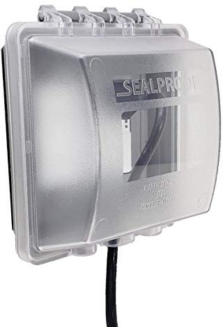 Sealproof 2-Gang Weatherproof In Use Outlet Cover | Two Gang Outdoor Plug and Receptacle Protector, Lockable, UL Extra Duty Compliant, 45 Configurations