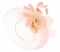 Caprilite Fascinator für Hochzeiten, Pferderennen, Schleier, Netz, Hut mit Zapfen und Federn Gr. Einheitsgröße, nude