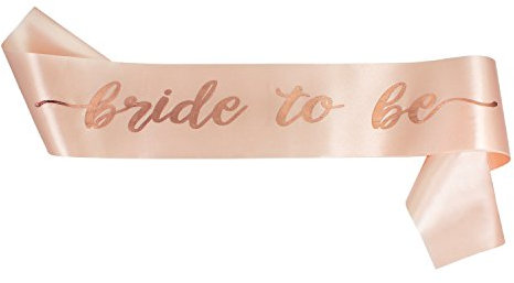 Oblique Unique® Schärpe Bride to Be in Rosé Gold für Damen Frauen - Perfekt für JGA Junggesellinnenabschied Hochzeit Hen Party