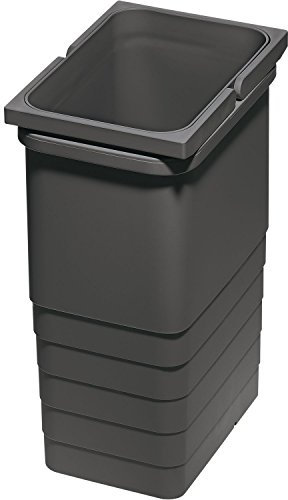 NINKA Abfallbehälter eins2vier, 6 Liter, BxHxT: 140 x 275 x 210 mm, dunkelgrau