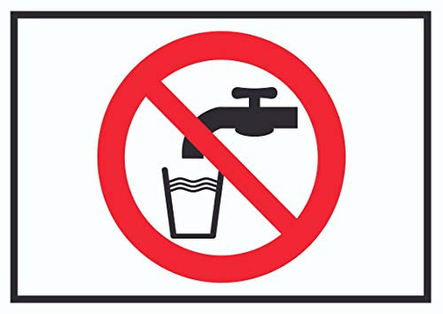 HB-Druck Kein Trinkwasser Symbol Schild Nicht Trinken A0 Rückseite selbstklebend