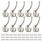 Bosdontek 10PCS Patère Porte Manteau Murale Vintage Crochet Métal De Porte Chapeau Crochet Rétro pour Porte-Manteau Salle de Bain Cuisine Fonte De Fer Laiton Design (Contient des Vis)