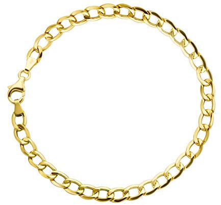 PRINS JEWELS Panzerarmband 18 Karat 750 Gold Armband Gelbgold Breite 5.40 mm - Unisex (21)