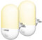 Night Light Socket [2 Pack],Plug in Wall Night Light Kids with Dusk to Dawn Photocell Sensor, for Hallway,Baby, Children's Room, Stairs-Warm White