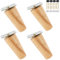 JTWEB 4 Stück Tischbeine aus Holz – Möbelbeine aus Holz – 8 cm/15 cm/20 cm – mit Montageplatten und Schrauben – für Sofa, Bett, Schrank, Sofa, Stuhl (geneigter Fuß 8 cm)