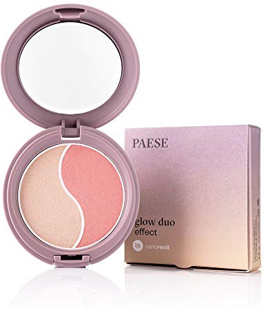 Paese Cosmetics Nanorevit Glow Duo Effect, Blush and Highlighter, 4.5g
