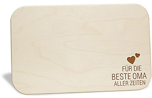 Glitzkind Tagliere per la colazione con incisione, idea regalo per nonna e nonni per il compleanno di Natale, tagliere personalizzato