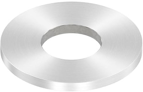 FeNau - Ankerplatte - Maße: 80x6 mm - Rundschliff - aus Edelstahl: V2A - Mittelbohrung Ø 34 mm