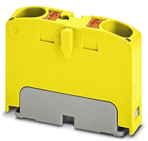 PHOENIX CONTACT PTFIX 2X4 YE Verteilerblock, 0.2mm² - 6 mm² Querschnitt, 6.2 mm Breite, 21.7mm Höhe, 2 Anzahl der Anschlüsse, Gelb, 50 Stück