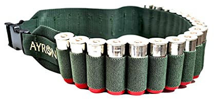 Cartuchera cinturón Cal 12 20 16 de caza de nailon cartucho ajustable verde