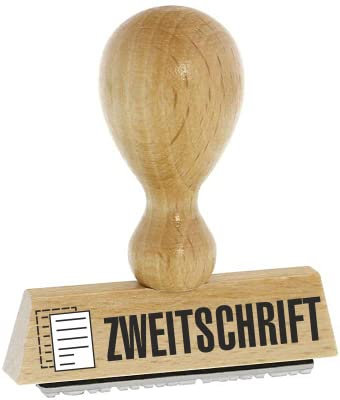 Office-Stempel/Lagertext – ZWEITSCHRIFT - von Kaufhaus2010 Buchenholzstempel – Lagertextstempel zur Kennzeichnung von Rechnungen und anderen Dokumenten 4 cm lang