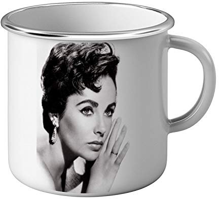 Elizabeth Taylor Star - Taza de metal, diseño retro vintage