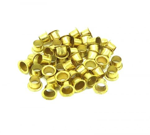 Ösen 8E/5 lang vermessingt oder vernickelt 5-25 Blatt 1000 Stück Material - Farbe Vermessingt - Gold