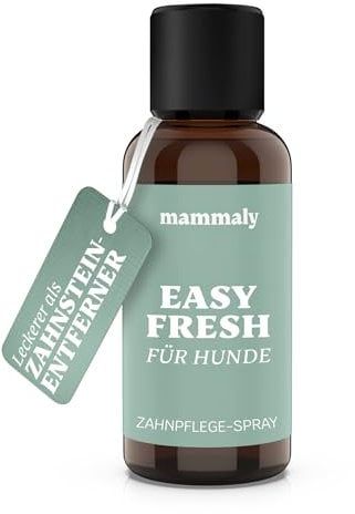 mammaly 5 in 1 Dentalspray für Hunde 100ml für Zahnpflege - Easy Fresh - alternativ zu Zahnpasta oder Zahnsteinentferner - Gegen Mundgeruch und Zahnstein - unterstützt Zahnreinigung