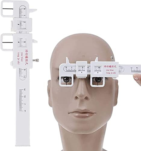 Hsthe Sea Messen Sie den optischen Nonius, PD-Lineal, Pupillen-Entfernungsmesser, Pupillen-Entfernungsmesser aus Kunststoff, Pupillen-Entfernungslineal, Brillenzubehör