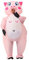 SHMIZZ Déguisement Gonflable Cochon, Costume Gonflable Pig Roses Vêtements Gonflables Deguisement Adulte Fancy Dress Cosplay Outfit Adult