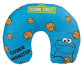 United Labels Sesamstraße Krümelmonster - Reise Nackenkissen bequemes Reisekissen Nackenhörnchen Auto Flugzeug