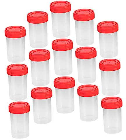 SOLUSTRE Contenedores De Plástico 25 Uds Taza De Muestreo Taza De Orina Recipientes De Plástico Tazas De Recolección De Muestras De Orina Taza De Medición Contenedor De Orina
