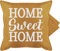 Kissenbezug - Statement - Home Sweet Home- weiß - 50 x 50 cm - Gelb - Kissen Statement-Kissen Statements baumwollkissen zierkissenbezüge Schrift sprüche kissenhülle mit zierkissen kissenhüllen