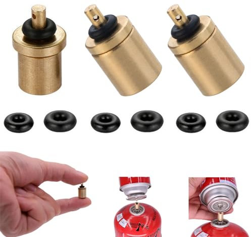 SquEqu 3 Pack Gas Refill Adapter Blastocyst Tips Inflation Valve Nozzle Connector for Thermacell Cartridge Refilling Butane Cylinder Gas Tank Canister Bottle Stove Outdoor Camping Hiking Burner
