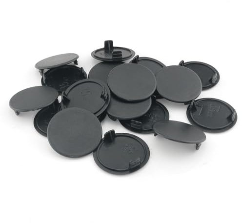 ITROLLE 20PCS 35mm Black Hinge Hole Cover Hinge Cover Cap Hinge Hole Cover Plug