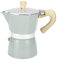 Kaffeekanne, Aluminium-Moka-Herd, Kaffeemaschine, achteckiger Kaffeekanne, Wasserkocher, ausgezeichneter Campingtopf für Heimküchenbedarf (Nº 3 bote 150ML azul lago)
